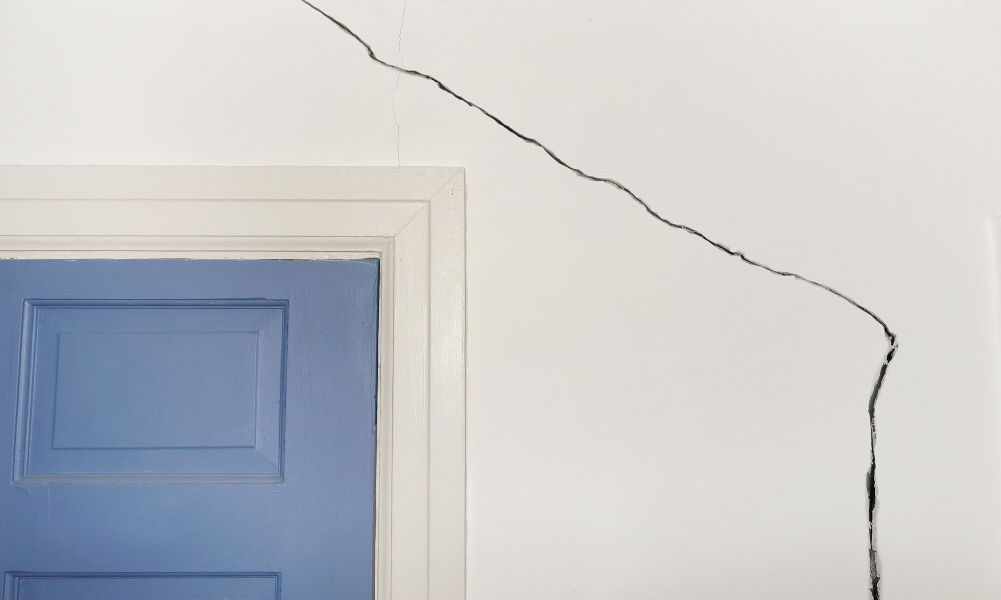image showing crack due to subsidence