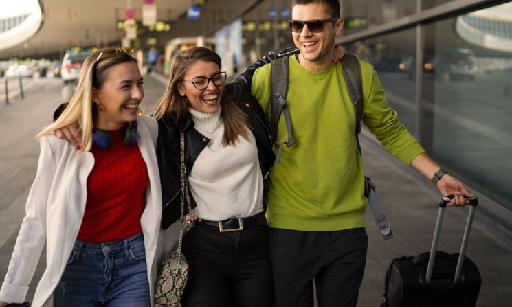 Friends at the airport